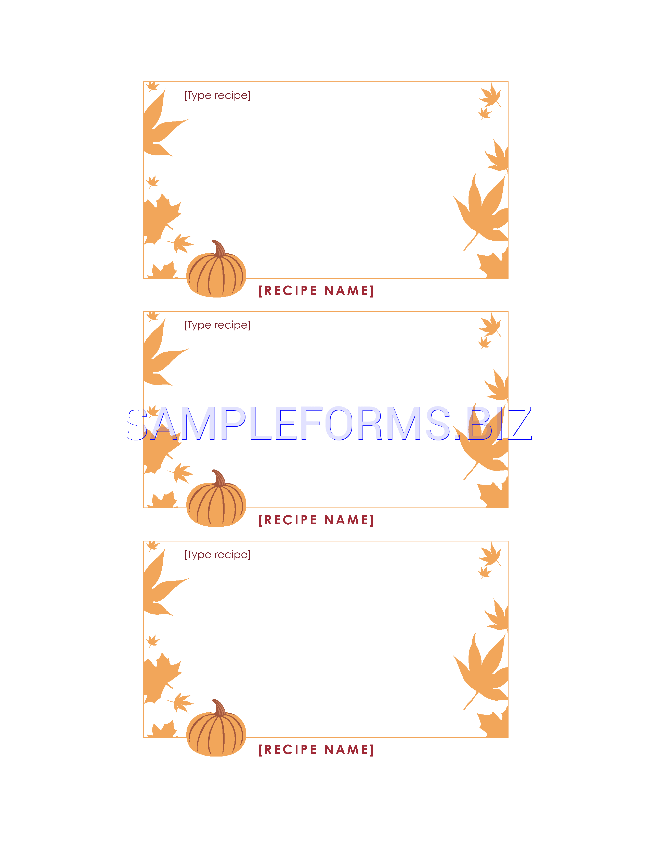 Preview free downloadable Thanksgiving Menu template 2 in PDF (page 1)