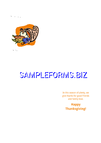 Thanksgiving Menu template 3